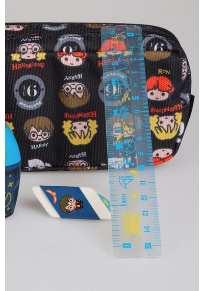 X Dekomus "wizard Icons Collection" Harry Potter Lisanslı Kırtasiye Seti Kalem Çantası,cetvel,kurşun Kalem,silgi,kalemtraş Altın