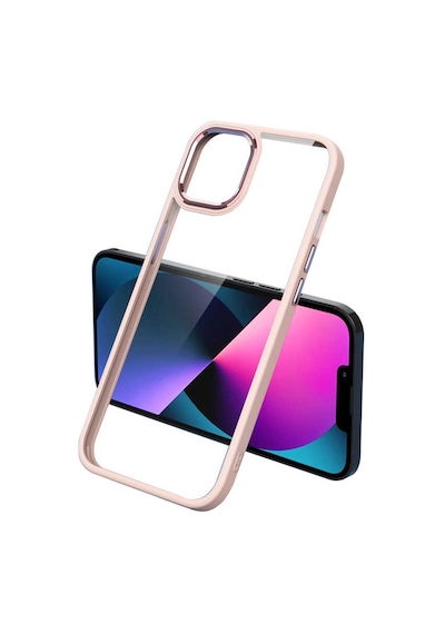 Apple Uyumlu iPhone 13 Uyumlu Zore Krom Kılıf-pembe Açık Pembe Açık -