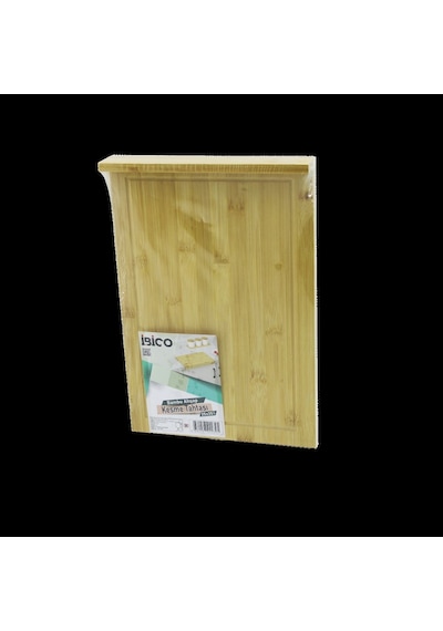 Bambu Kesme Tahtası 25x35 Cm Kanallı, Kenar Destekli Açık Ceviz