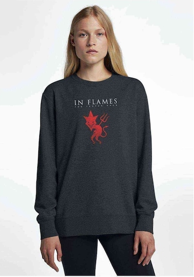 Metaphor In Flames Reroute To Remain Baskılı Füme Antrasit Kadın