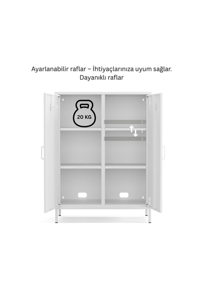 Pera Metal Dolap 2 Kapılı 80,50 X 40 X 109,50 Cm - 9 Renk Seçeneği Bulunmaktadır Ral 9016 Beyaz Pera Metal Dolap 2 Kapılı 80,50 X 40 X 109,50 Cm - 9 Renk Seçeneği Bulunmaktadır Ral 9016 Beyaz