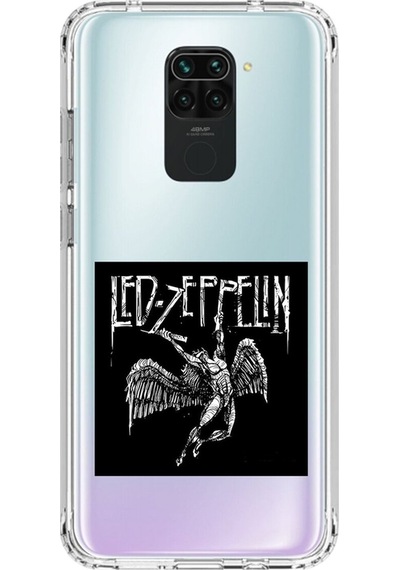 Xiaomi Redmi Note 9 Uyumlu Şeffaf Kılıf Led Zeppelin Tasarımlı