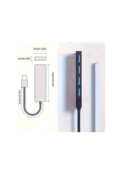 Yüksek Hızlı 4 Portlu Usb 3.0 Hub - Masaüstü, Dizüstü Bilgisayar, Xbox, Flash Sürücüler, Sabit Diskler, Konsollar, Yazıcılar, Pc&amp Amp 39 Ler