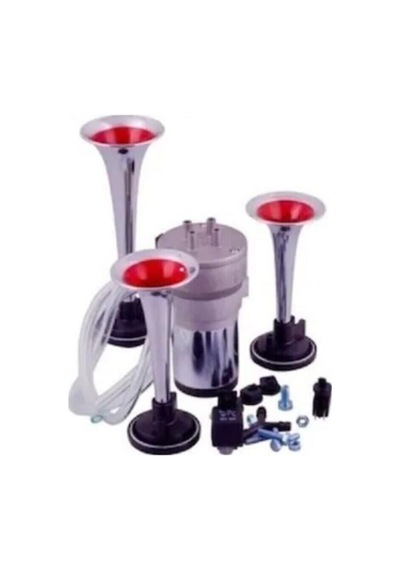 Ahmet Otomotiv Seger 12volt Üç Borulu Melodili Kompresörlü Korna Krom Boru 82kh12.000.03b
