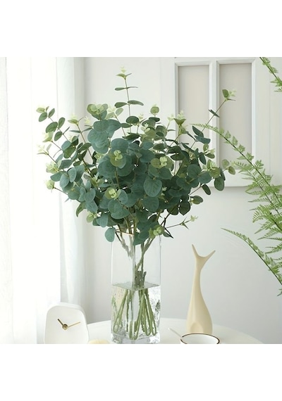 Yapay Okaliptus - 32 Dallı 50 Cm Dekorasyon Bitkisi
