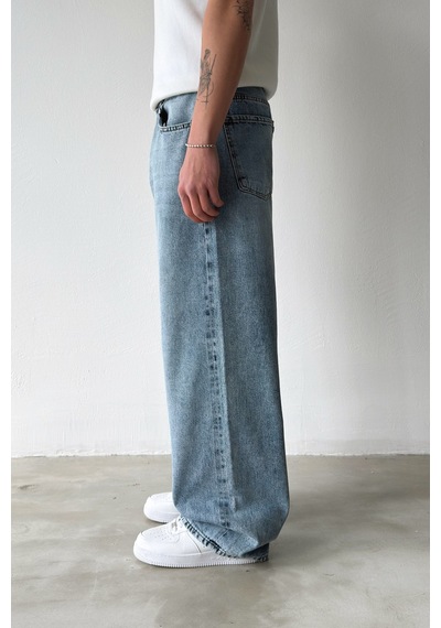 Flaw Basic Baggy Jean-29109 Mavi