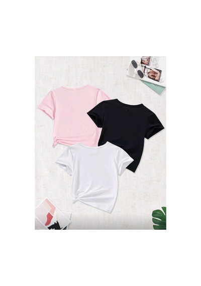 Stil X Yeniz Sezon 3' Lü Takım Kız Çocuk Tshirt, Çok Renkli, %100 Pamuk Çok Renkli-10 Stil X Yeniz Sezon 3' Lü Takım Kız Çocuk Tshirt, Çok Renkli, %100 Pamuk Çok Renkli-10