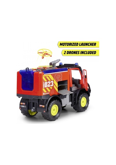 203719033 Dickie Unimog U530 Fire Rescue Freewheel Light Sound İ