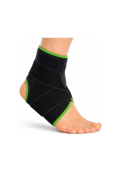 Çapraz Bantlı Ayak Bilekliği 8 Bandaj Sistemi Desteği Spor Bileklik Siyah
