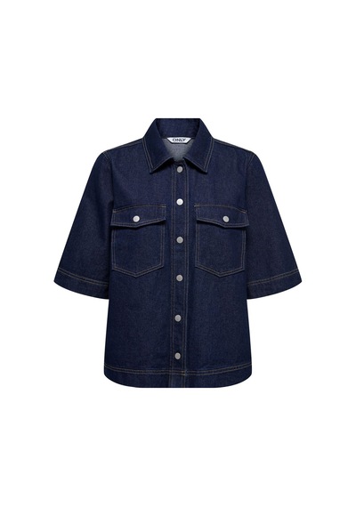 Only Onlbelle S/s Shırt Dnm Gua Noos Kadın Mavi Gömlek - 15347084