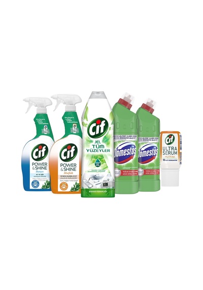 Cif - Domestos Temizlik Paketi + Ultra Serum Mutfak Konsantre 70 Ml Hediye!