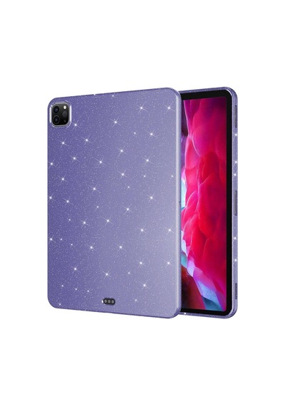Apple Uyumlu iPad  Pro 11 2022 M2 Simli Parlak Görünümlü Zore Tablet Koton Kılıf-derin Mor Tablet Kılıfı