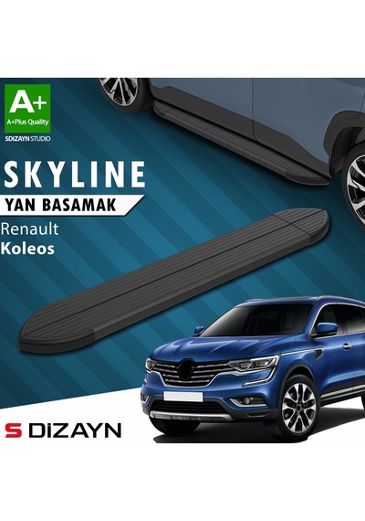 S-dizayn Renault Koleos 2 Skyline Siyah Yan Basamak 163 Cm 2016 Üzeri A+ Kalite