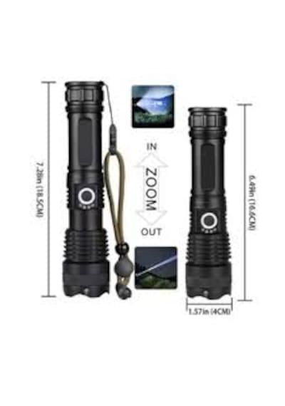 Small Sun Sm-771 30w - Ultra Parlak - Suya Dayanıklı - 700 Metre Menzilli El Feneri Siyah
