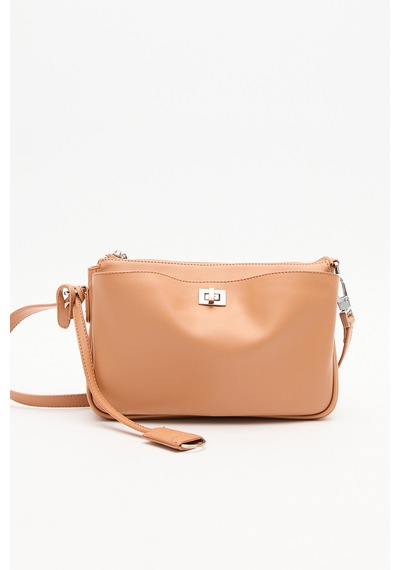 Manuka Arte Mini Baget Çanta Camel Camel