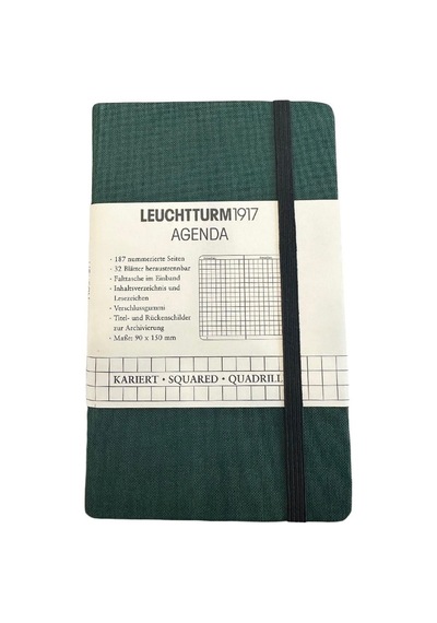 Leuchtturm1917 Sert Kapak A6 Kareli Defter Green 326001