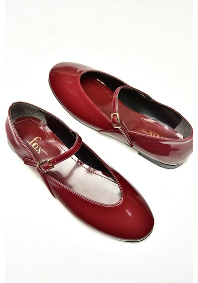 Fox Shoes U272900208 Bordo Rugan Kadın Babet Bordo-rugan Bordo