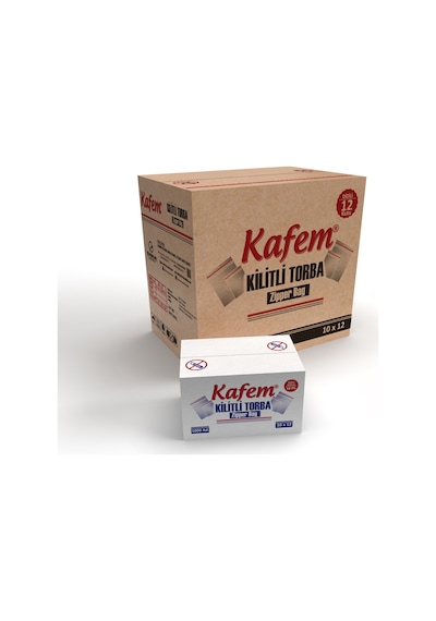 10 x 12 CM Kilitli Poşet / Naylon Torba (12.000 Adet ) Koli - Kafem