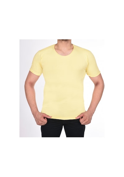 Black Steel Süprem Kısa Kol Pis Dikiş Slimfit Düz Tshırt-1884 (475206768)