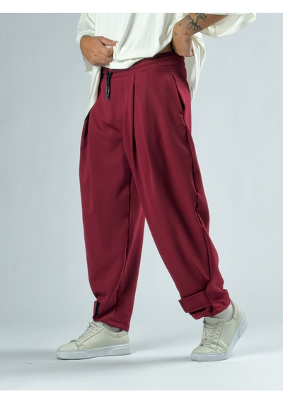 Cocopelli Paça Cırt Detaylı Bordo Erkek Baggy Pantolon Coc3351