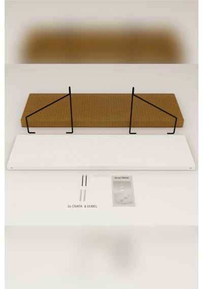 Duvar Rafı Kitaplık Mutfak Banyo Yaşam Alanı 15 X 55 Cm Beyaz
