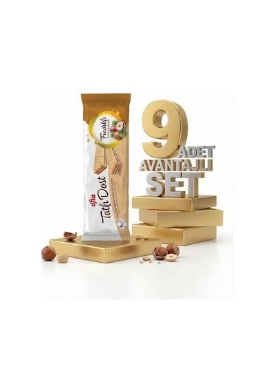 Afia Tatlı Dost Fındıklı Kakao Kremalı Gofret 9x140 Gr