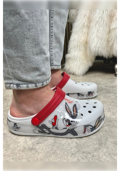 Günlük Anne Kız Terlik Sabo Hemşire Doktor Aşçı Sandalet Desenli Taban Crocs Crf-8246 Bunny Günlük Anne Kız Terlik Sabo Hemşire Doktor Aşçı Sandalet Desenli Taban Crocs Crf-8246 Bunny