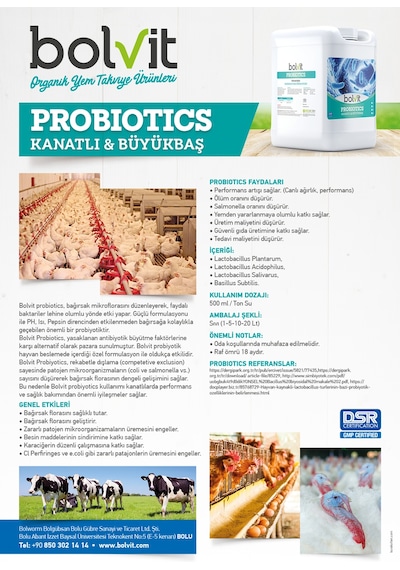 Bolvit Probiyotik - Kanatlı & Büyükbaş - 5  Litre