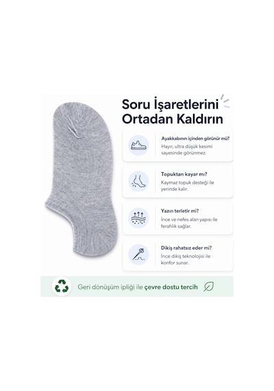 Womanandkids Wak Erkek Geri Dönüşüm İplikli 12 Li Görünmez Sneaker Çorap, İnce Dikişli, Nefes Alan Yazlık Babet Ç Siyah Womanandkids Wak Erkek Geri Dönüşüm İplikli 12 Li Görünmez Sneaker Çorap, İnce Dikişli, Nefes Alan Yazlık Babet Ç Siyah
