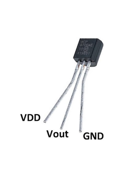 Microchip MCP9700-E/TO Analog Sıcaklık Isı Sensörü LM35 Uyumlui