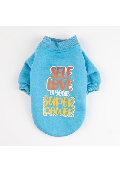 Pawstar Turkuaz Power Polarlı Küçük Irk Köpek Sweatshirtü