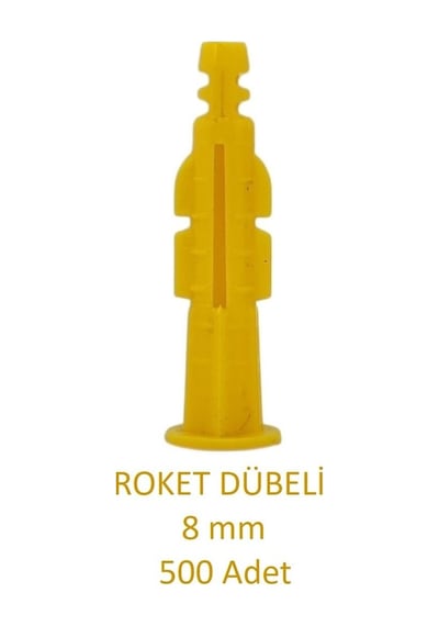 Roket Dübel, 8 mm 500 Adet
