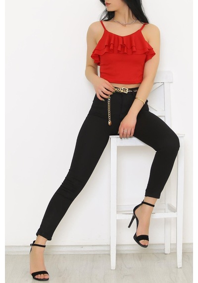 Zhlbutik Yaka Fırfırlı Bluz Atlet 001