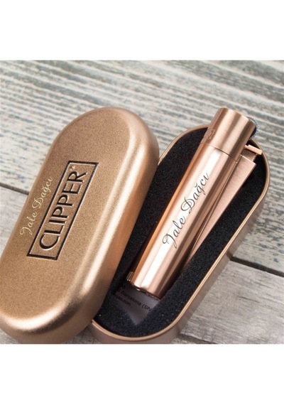 Mobgift İsme Özel Metal Taşlı Gazlı Çakmak Rose Gold