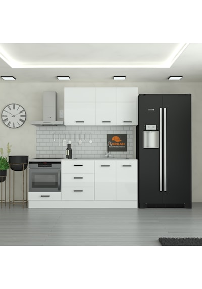 200 Cm Mutfak Dolabı Mdf Kapak Tezgah Dahil Yrkn200 97 Beyaz