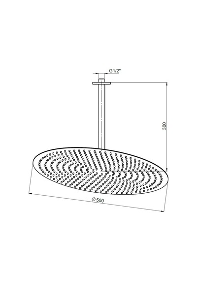 Gpd Ankastre Duş Başlığı Oval Slim Metal 50 Cm Ads26