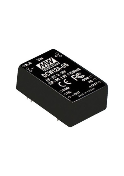 Meanwell Dcw12a-05 ,9..18vdc +5vdc/1.2a -5vdc/1.2a Dc-dc Konverter