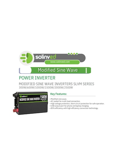 Solinved Slvm Serisi 1500w Modifiye Sinüs İnverter 24v