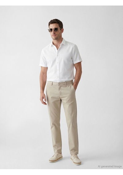 Lcwaıkıkı Classic Bej Standart Kalıp Erkek Chino Pantolon
