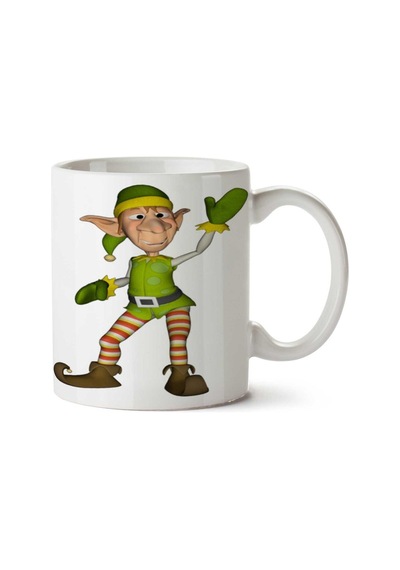 Elf-free-download-png İki Tarafı Baskılı Kupa Bardak Çok Renkli
