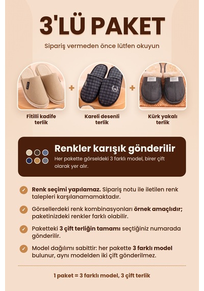 Stwenn 3 Lü Avantajlı Paket Kışlık Peluş Desenli Sessiz Ortopedik Taban Çeyiz Misafir Ev Terliği Set Mario-çnk-ucc Stwenn 3 Lü Avantajlı Paket Kışlık Peluş Desenli Sessiz Ortopedik Taban Çeyiz Misafir Ev Terliği Set Mario-çnk-ucc