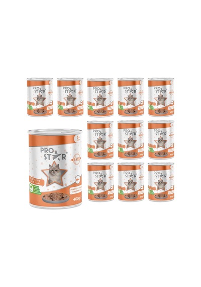 Yetişkin Kedi Somonlu Pate Yaş Mama 400 Gr X 12 Adet