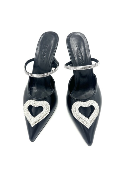 Nostra Shoes Siyah Love Kadın Topuklu Ayakkabı-terlik Siyah