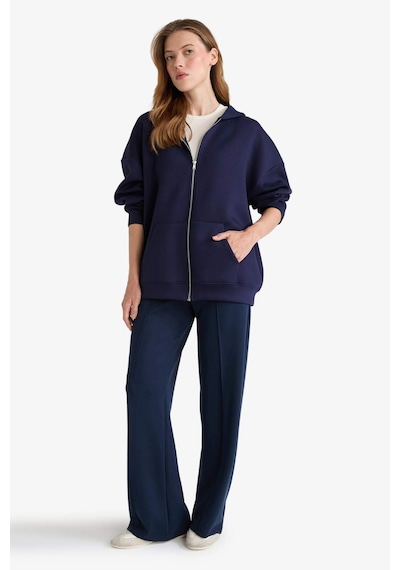 Defacto Relax Fit Normal Bel Düz Paça Modal Pantolon G2912ax25aunv245 Lacivert