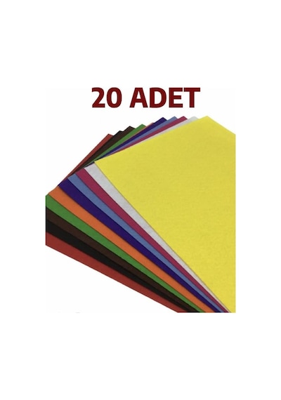 Nistabolje Keçe Karışık Renk 20 Adet - A4 Boyutunda 20x30 Cm