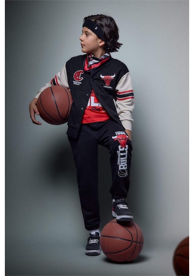 Defacto Nba Chıcago Bulls Bomber Hırka Erkek Çocuk G7617a826spbk81 Siyah-bk81