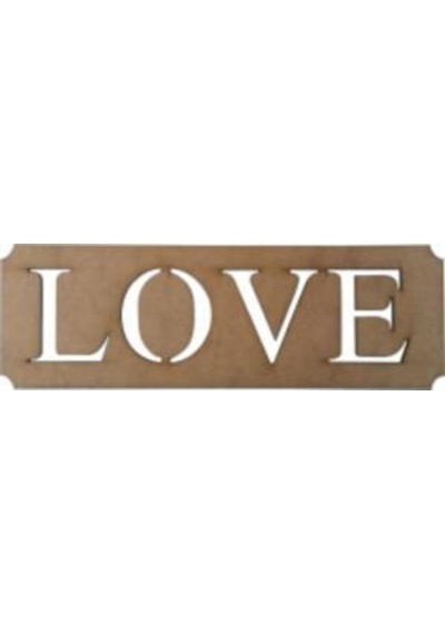 Love Ahşap Kapı Süsü L-85