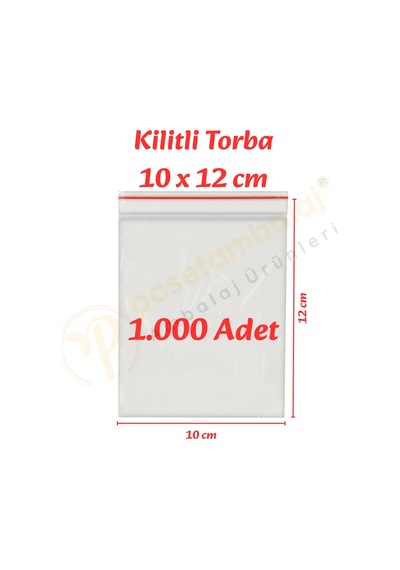 10x12 Cm. Kilitli Torba 1.000 Adet