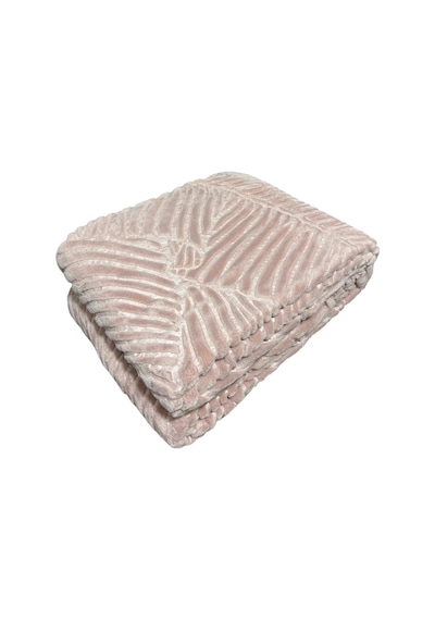 Merinos Tek Kişilik Elegans Embos Kutulu Battaniye 160 X 220 Pudra