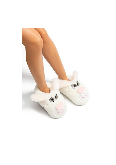 Twigy Raby Kadın Hayvanlı Panduf Beyaz 36/41 EE0537 Beyaz
